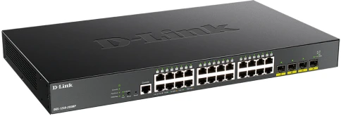 Коммутатор/ DGS-1250-28XMP Smart L2 Switch 24x1000Base-T PoE, 4х10GBase-X SFP+, PoE... фото 2