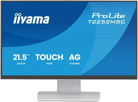 Монитор Iiyama 22" ProLite T2252MSC-W2AG белый IPS LED 5ms 16:9 HDMI M фото 1