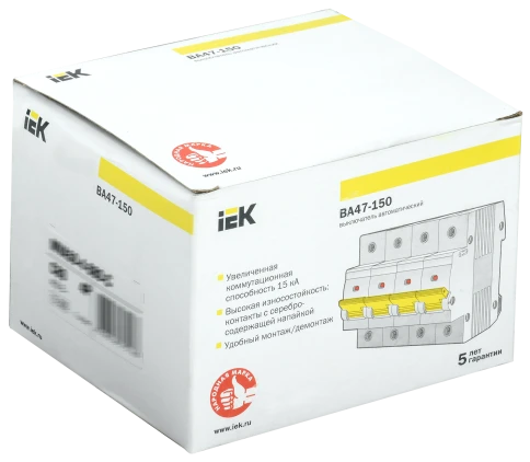 KARAT Авт. выкл. ВА47-150 4P D 125А 15кА IEK фото 2