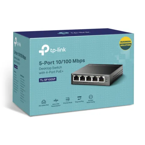 Коммутатор/ 5-Port 10/100Mbps Desktop Switch with 4-Port PoE, 5 10/100 фото 4
