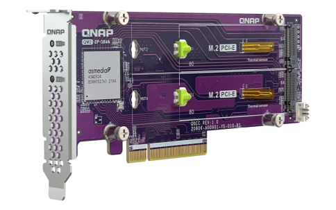 Плата расширения/ QNAP QM2-2P-384A 2 x M.2 22110 or 2280 PCIe (Gen3 x8 фото 4