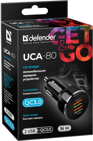 Defender UCA-80 2xUSB QC3.0, 36W фото 5