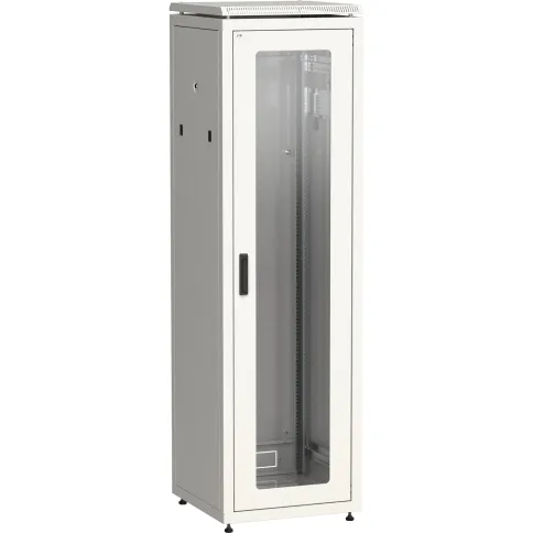 Шкаф сетевой 19" LINEA N 33U 600х800 мм стеклянная передняя дверь серы фото 1