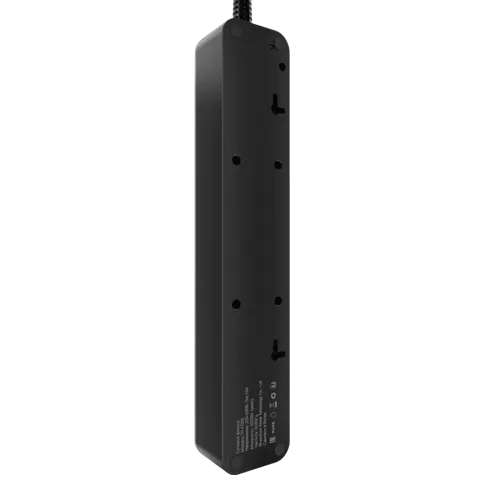 Cетевой фильтр AGNI плоский TP-FD5E-2m-black, 5 розеток Schuko, чёрный фото 3