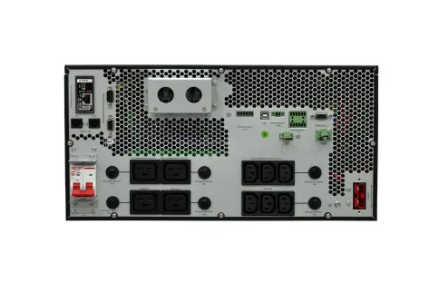 Systeme Electric Smart-Save Online SRT 6000 ВА, конвертируемый форм-фактор 5U, 230 В, 1:1, клеммный вход/выход, 6 розеток IEC C13 и 4 розетки  IEC C19,  SmartSlot, LCD, USB HID, SNMP карта, версия с возможностью увеличения времени автономии. фото 7