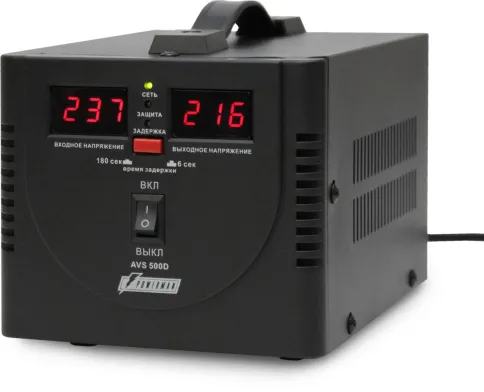 Стабилизатор POWERMAN AVS 500D, черный фото 2
