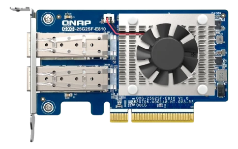 Сетевая карта/ QNAP QXG-25G2SF-E810 Dual Port 25Gbps/10Gbps SFP28 PCIe фото 2