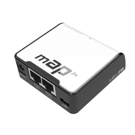 Маршрутизатор/ mAP Dual-Chain 2.4GHz micro AP, 650MHz CPU, 64MB RAM, 2xEthernet, PoE out фото 1