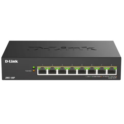 Коммутатор/ Коммутатор, 8x2.5GBase-T PoE 802.3bt 90 Вт, PoE-бюджет 230 фото 1