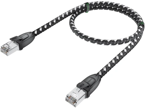 GCR PRO Патч-корд PROF прямой 3.0m, UTP медь кат.6А, STRONG черно-белый в оплетке текстиль, ethernet high speed 10 Гбит/с, T568B фото 5