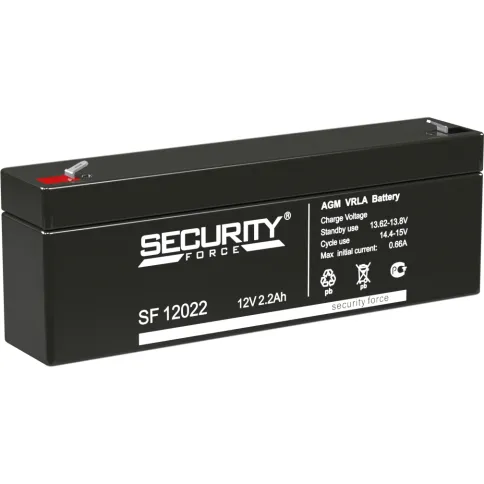 Батарея SECURITY FORCE серия SF, SF 12022, напряжение 12В, емкость 2.2 фото 1