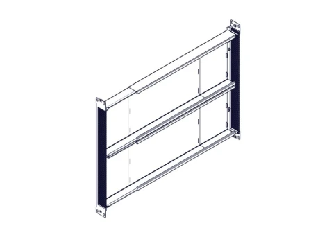 Longitudinal cable channel for cabinets of the Uniprom series, 1U, bla фото 9