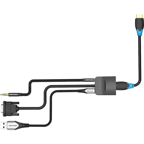 Мультимедиа конвертер Vention VGA M/HDMI F/mini Jack 3.5 mm F/micro US фото 5