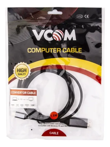 VCOM USB 3.2 Type-C (m) - HDMI (m) 1.8м фото 6
