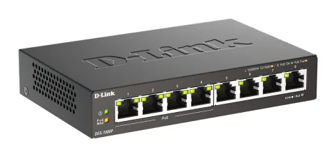 Коммутатор/ PoE-коммутатор, 8x1000Base-T (4x1000Base-T PoE), PoE-бюдже фото 2
