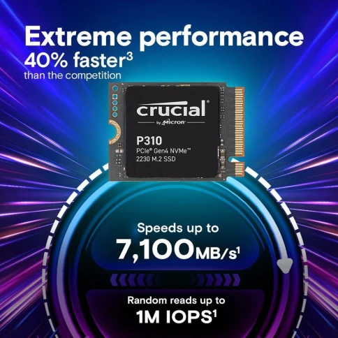 Твердотельный накопитель Crucial P310 2TB PCIe Gen4 NVMe 2230 M.2... фото 3
