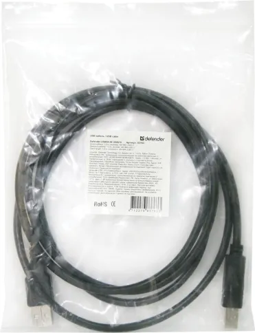 Defender USB 2.0 Type-AM - USB 2.0 Type-BM 1.8м фото 3