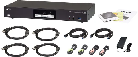 2-Поротовый USB3.0 4K DisplayPort Dual Display KVM переключатель/ 2-Po фото 4