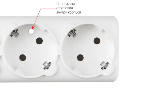Фильтр-удлинитель Power Cube 3,0 м  6 розеток (белый) 16А/3,5кВт (3*1. фото 4