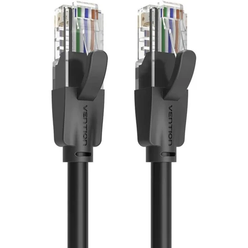 Патч-корд Vention прямой UTP cat.6, RJ45 - 10м. Черный фото 3