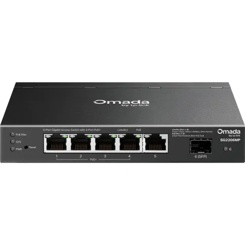 Коммутатор/ Omada Access 6-Port Gigabit Switch with 4-Port PoE+ фото 1