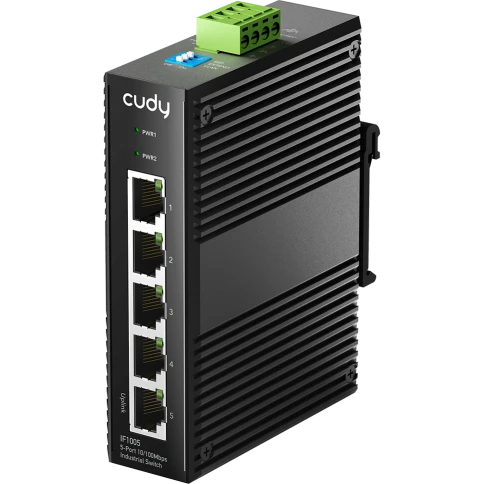 Промышленный коммутатор/ 5-Port 10/100M Aluminum Industrial Switch, 4 10/100M Ports,... фото 1