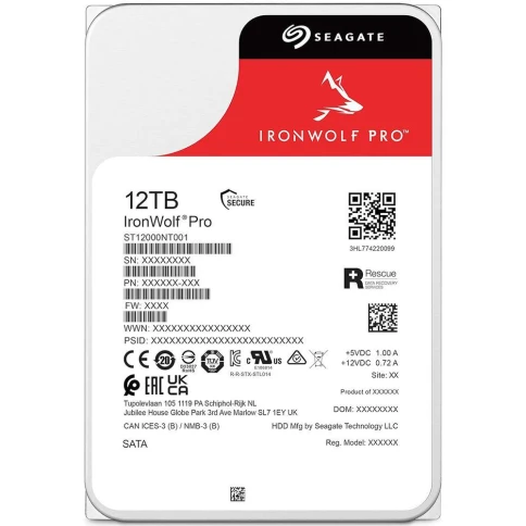 Жесткий диск Seagate SATA-III 12Tb ST12000NT001 NAS Ironwolf Pro 512E... фото 8