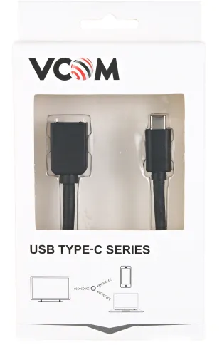 VCOM USB 2.0 Type-C (m) - USB 3.2 Type-AF 0.2м фото 3