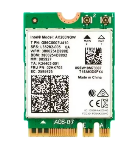 Плата сетевого контроллера/ Intel Wi-Fi 6 AX200, 2230, 2x2 AX+BT, No v фото 1