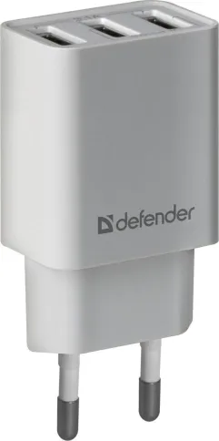 Defender UPA-31 белый, 3xUSB, 5V/3.1А фото 1