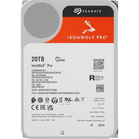 Жесткий диск/ HDD Seagate SATA 20Tb IronWolf Pro NAS 6Gb/s... фото 1