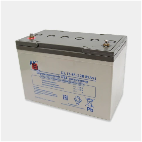 Аккумуляторная батарея GL 12-85 (АКЭЛ) 12В 85Ач GEL для ИБП — клеммы M6, срок службы 12 лет фото 1