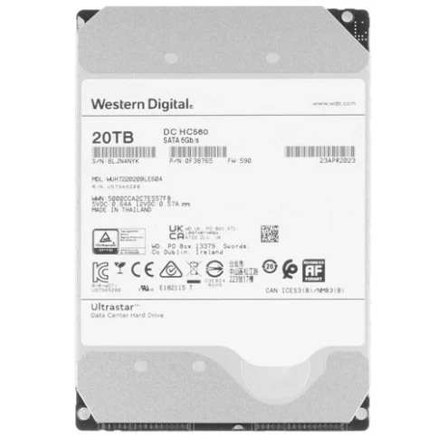 Жесткий диск/ HDD WD SATA Server 20Tb Ultrastar DC HC555 7200 6Gb/s 51 фото 3