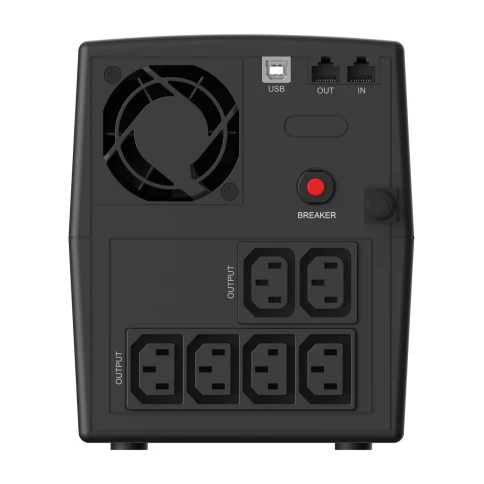 Башенный линейно-интерактивный ИБП/ ИБП CBR [QTM-1200T-6I-LCUC] Line Interactive  1200VA/720W 9Ah12V 6 x С13, HID-USB, RJ45/11 фото 3