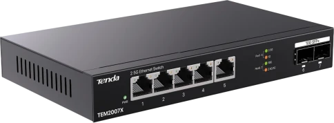Коммутатор/ Tenda TEM2007X Коммутатор неуправляемый, 7 портов, RJ-45 5х2,5 Гбит/с,... фото 1
