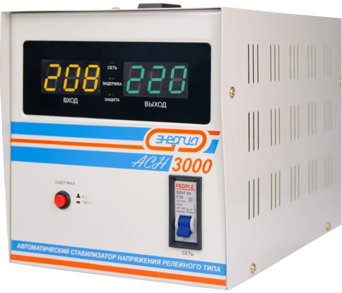 Стабилизатор  АСН- 3000  ЭНЕРГИЯ с цифр. дисплеем/ Stabilizer ASN-3000 фото 3