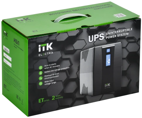 ITK ELECTRA ET ИБП 600ВА/360Вт с АКБ 1х7AH USB Schuko фото 2