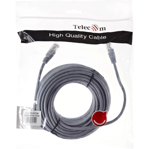 Патчкорд/ Патчкорд литой "Telecom" UTP кат.5е 15,0м серый фото 8