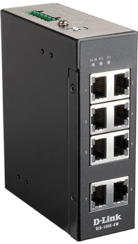 Коммутатор/ DIS-100E-8W Unmanaged Industrial Switch 8x100Base-TX, Surge 2KV, Alarm relay,... фото 2