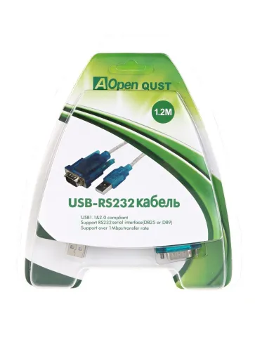 AOpen USB 2.0 Type-AM - COM(RS232) 9M фото 3