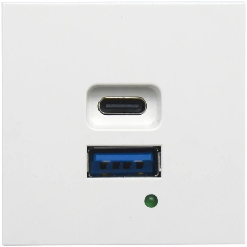 Donel USB зарядное устройство, 4.2A , 65W, Type A + C, 2 мод., бел. (4 фото 1