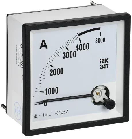 Амперметр Э47 4000/5А кл. точн. 1,5 96х96мм IEK фото 1