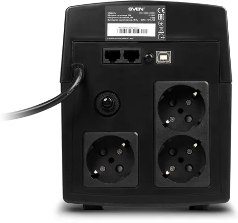 ИБП SVEN Pro 1500 (LCD, USB), линейно-интерактивный, автоматический ст фото 3