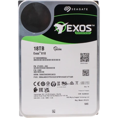 Жесткий диск/ HDD Seagate SAS 18Tb Exos X18 12Gb/s 7200 256Mb (clean p фото 1