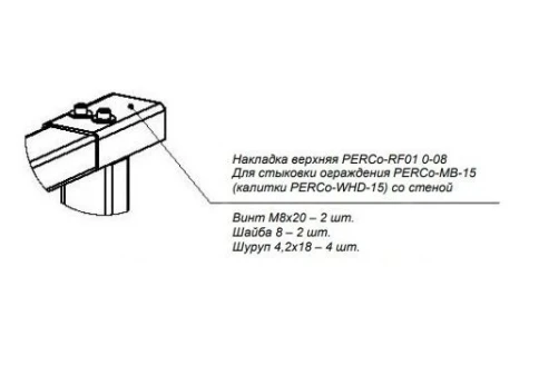 Накладка верхняя PERCo-RF01 0-08 фото 1