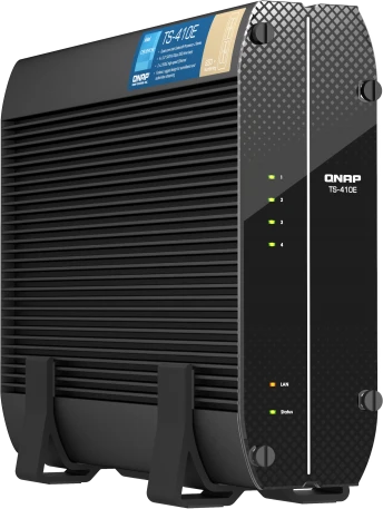 Сетевое хранилище без дисков/ SMB QNAP TS-410E-8G NAS fanless 4 2.5 SS фото 3