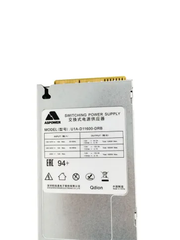 Блок питания серверный/ Server power supply Qdion Model U1A-D11600-DRB P/N:99MAD11600I1170311 CRPS 1U Module 1600W Efficiency 80 Plus Platinum, Gold Finger (option), Cable connector: C14 фото 1