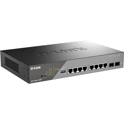 Сетевой коммутатор/ Smart L2 Surveillance Switch 8х1000Base-T PoE, 2x1 фото 2