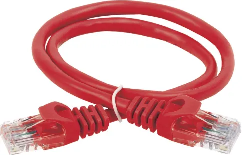 ITK RJ45(m) - RJ45(m) Cat. 5e U/UTP PVC 1м красный фото 1