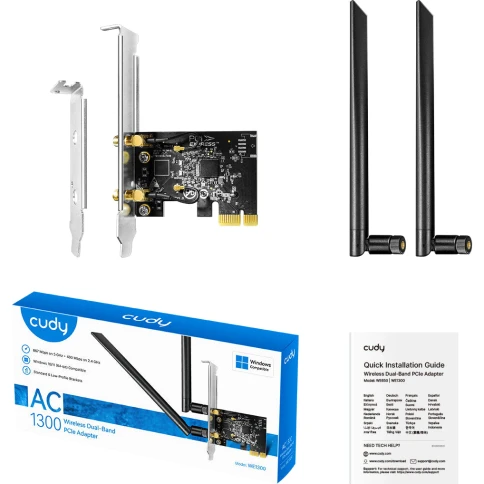 Адаптер Wi-Fi/ AC1300 Dual Band Wi-Fi PCIe Adapter, 867Mbps at... фото 3